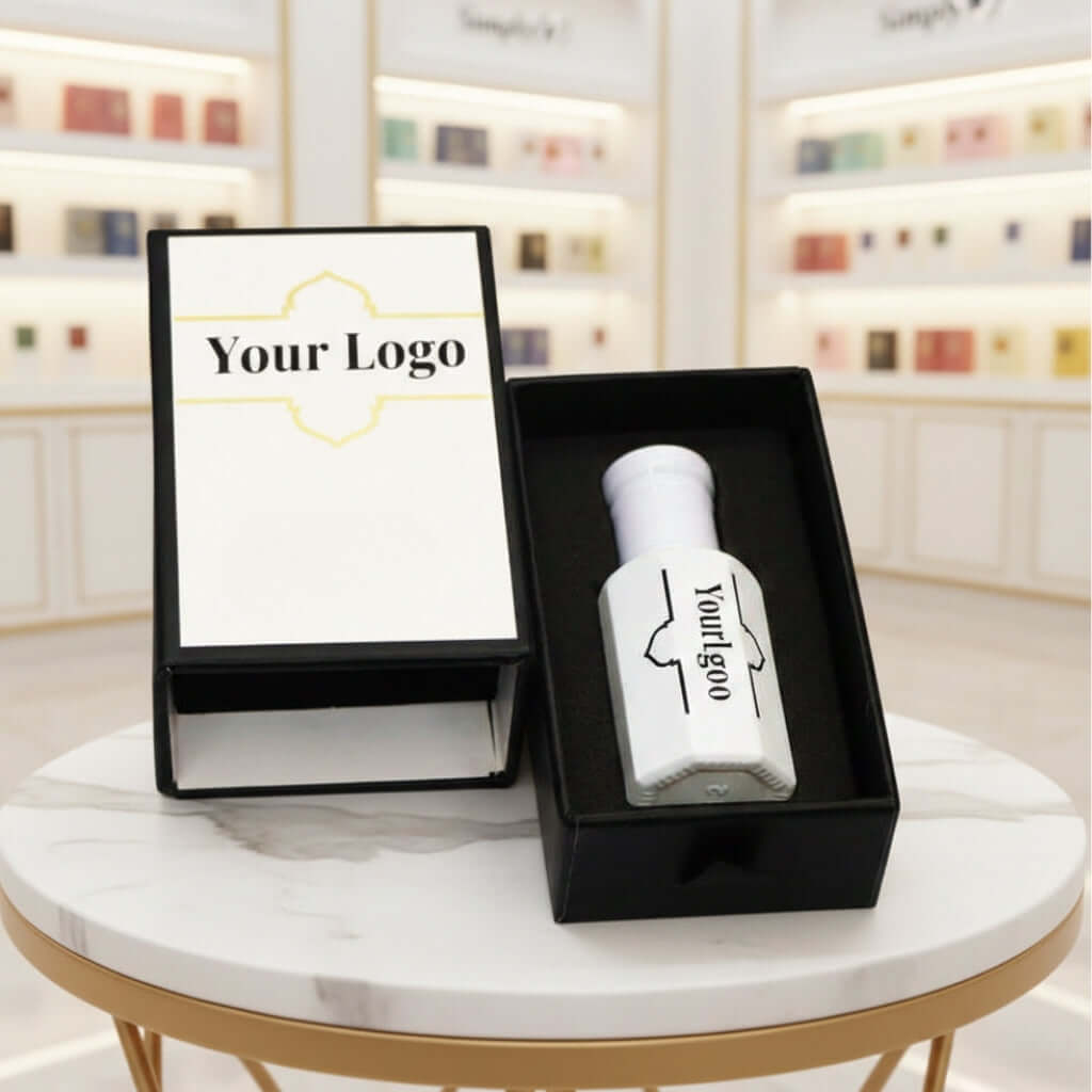 Custom white perfume oil bottles – clean luxury white packaging for perfume oils
